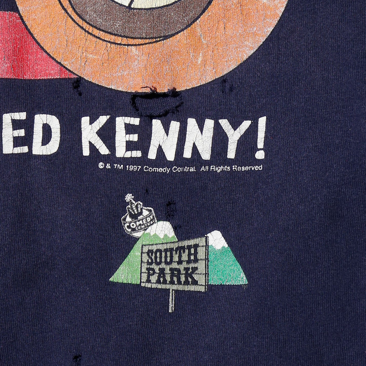 vintage 1997's south park broken t-shirt