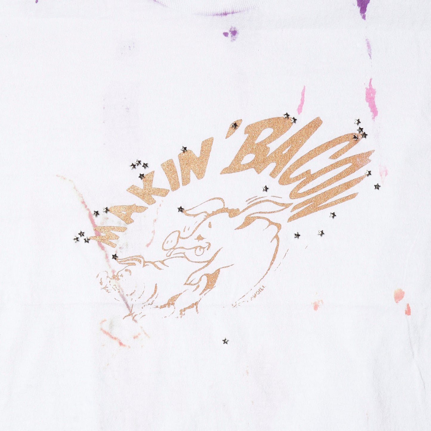 *one-off "the world is yours" hand screen t-shirt