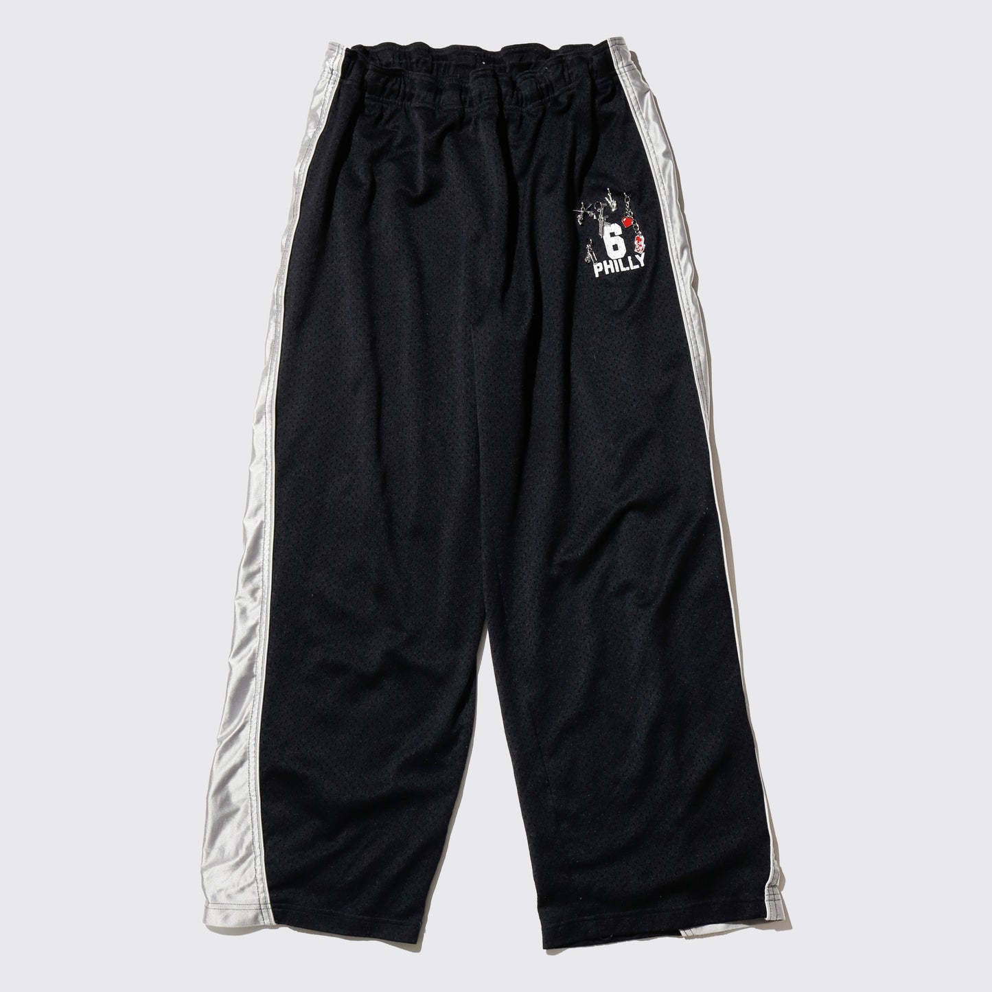 *one-off custom silver line jogger trousers