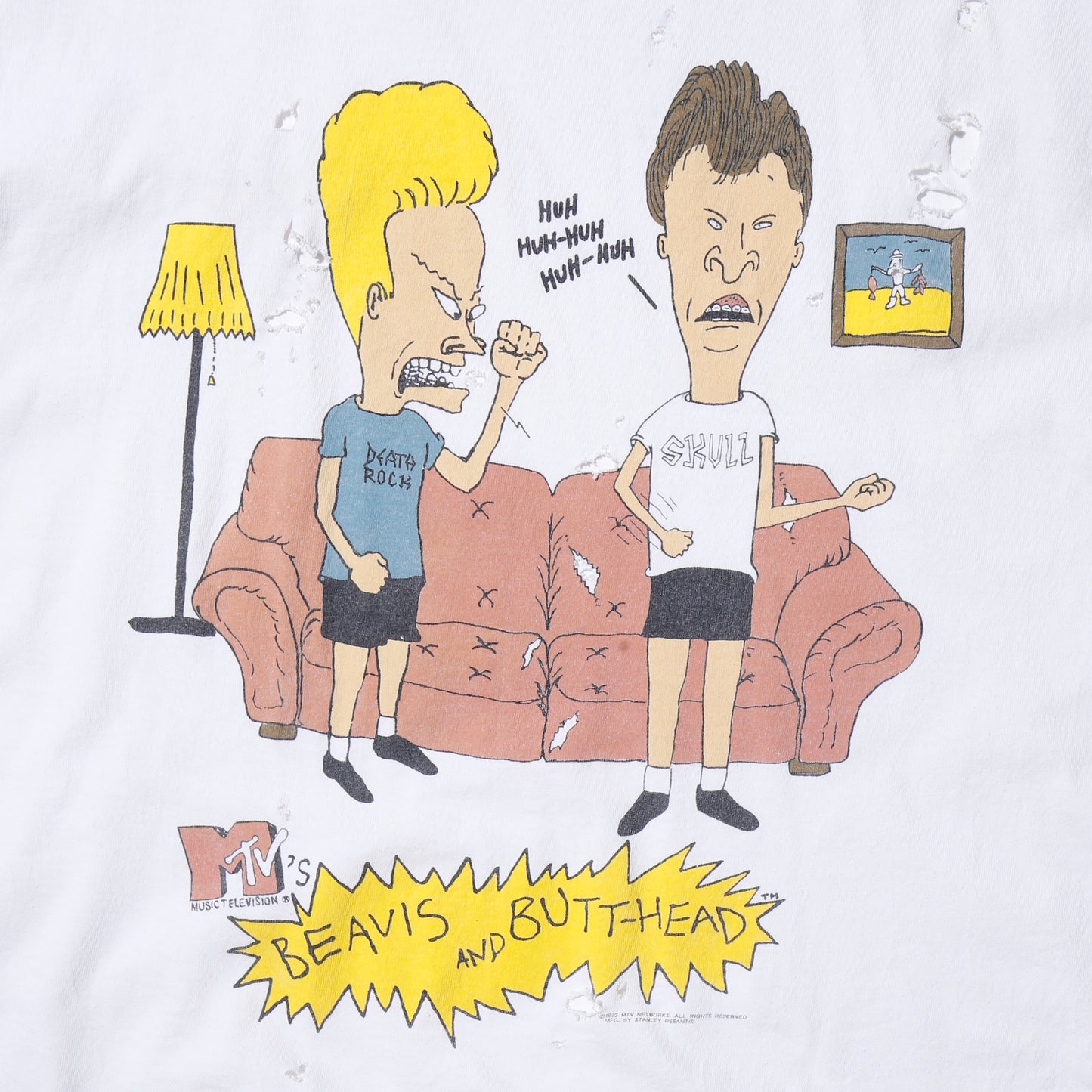vintage 1993's beavis and butt-head broken t-shirt