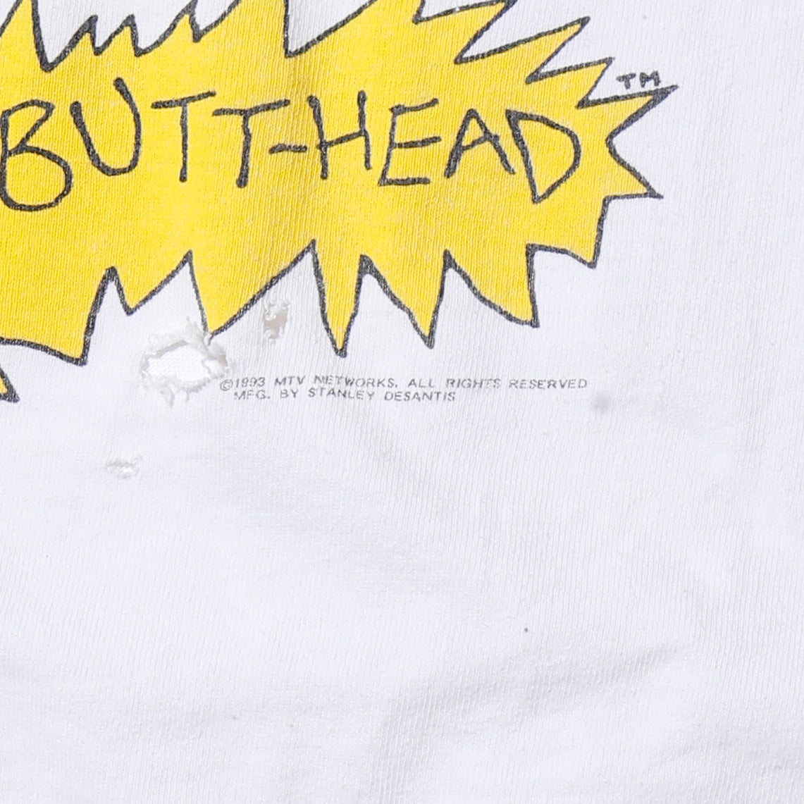vintage 1993's beavis and butt-head broken t-shirt
