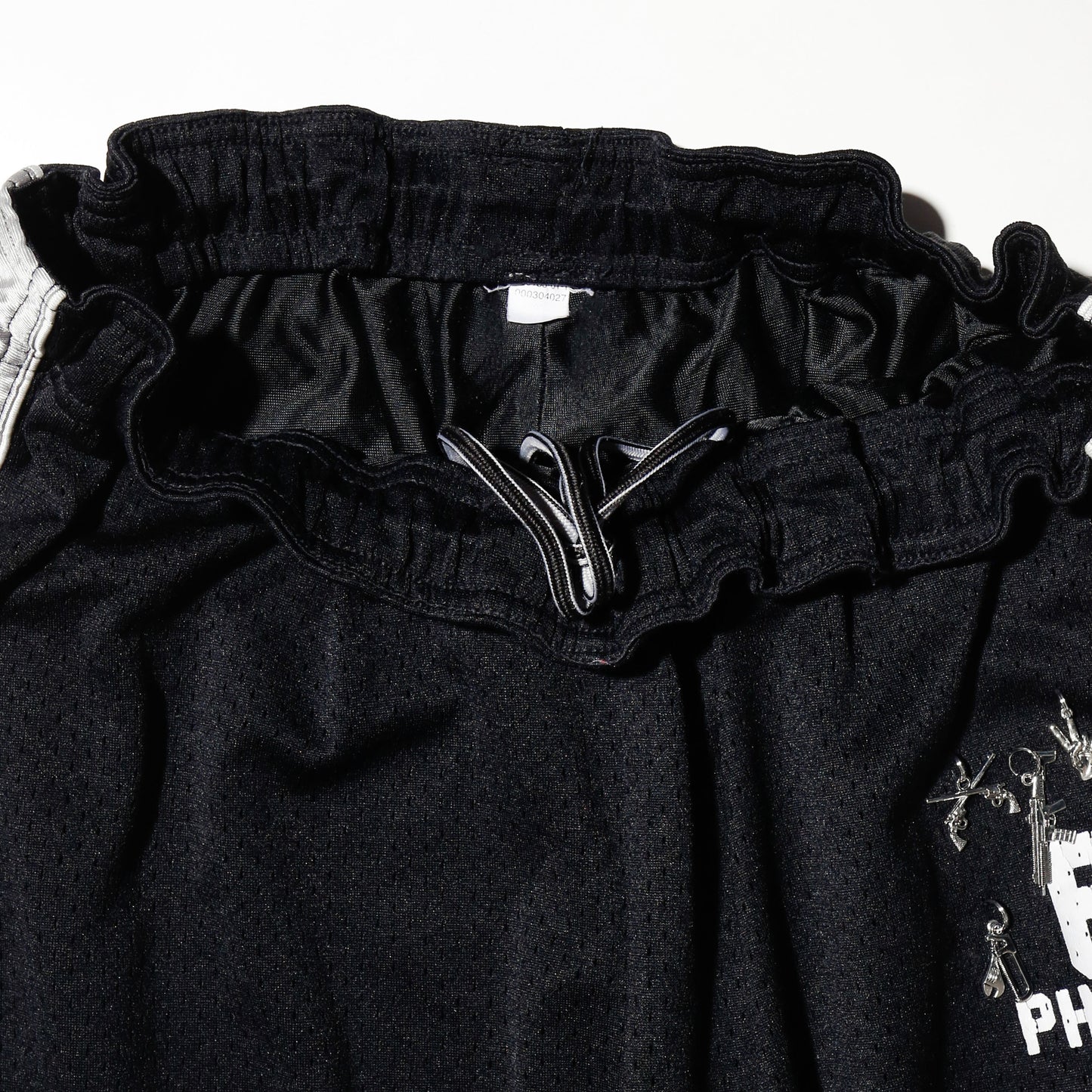 *one-off custom silver line jogger trousers