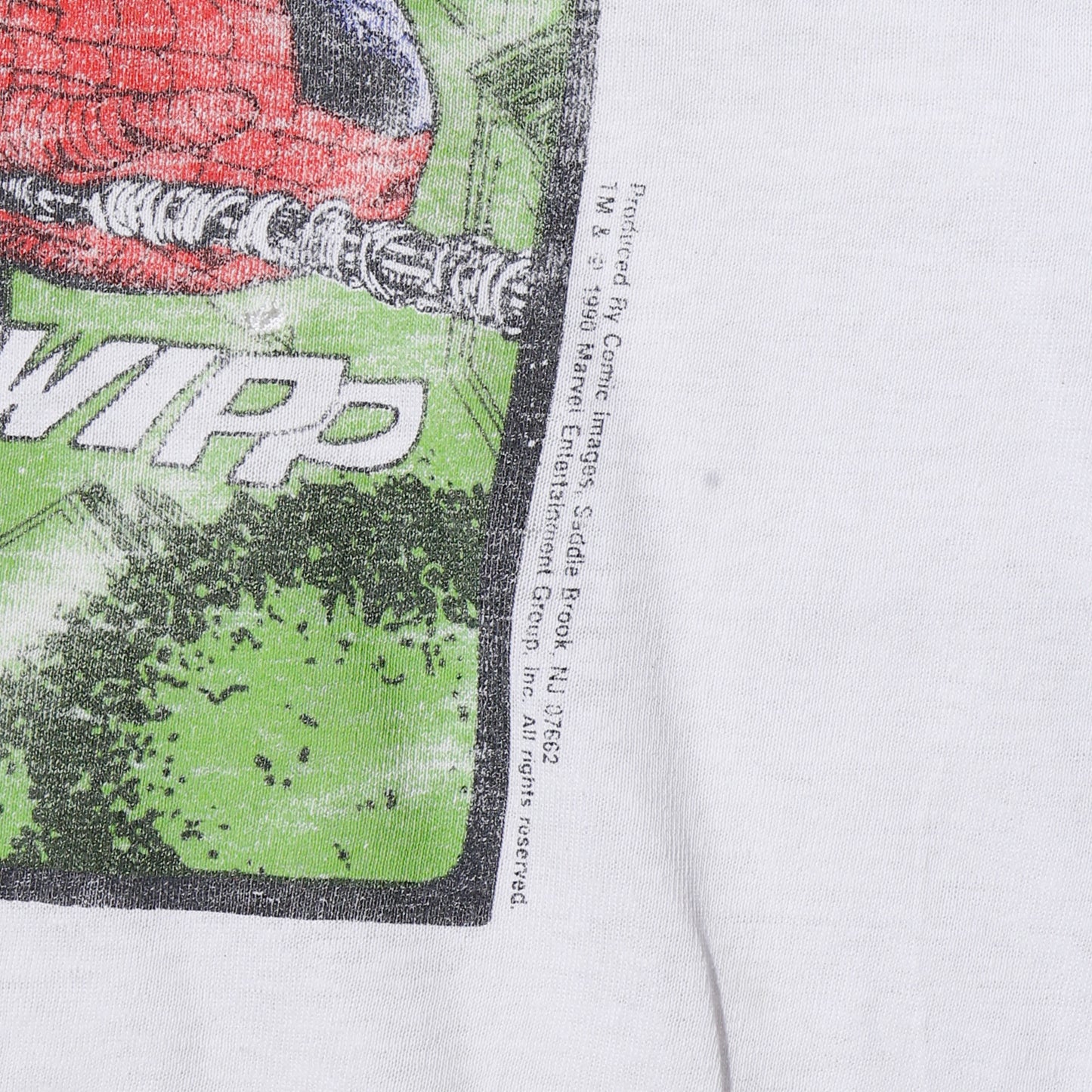 vintage 1990's marvel spider-man broken t-shirt