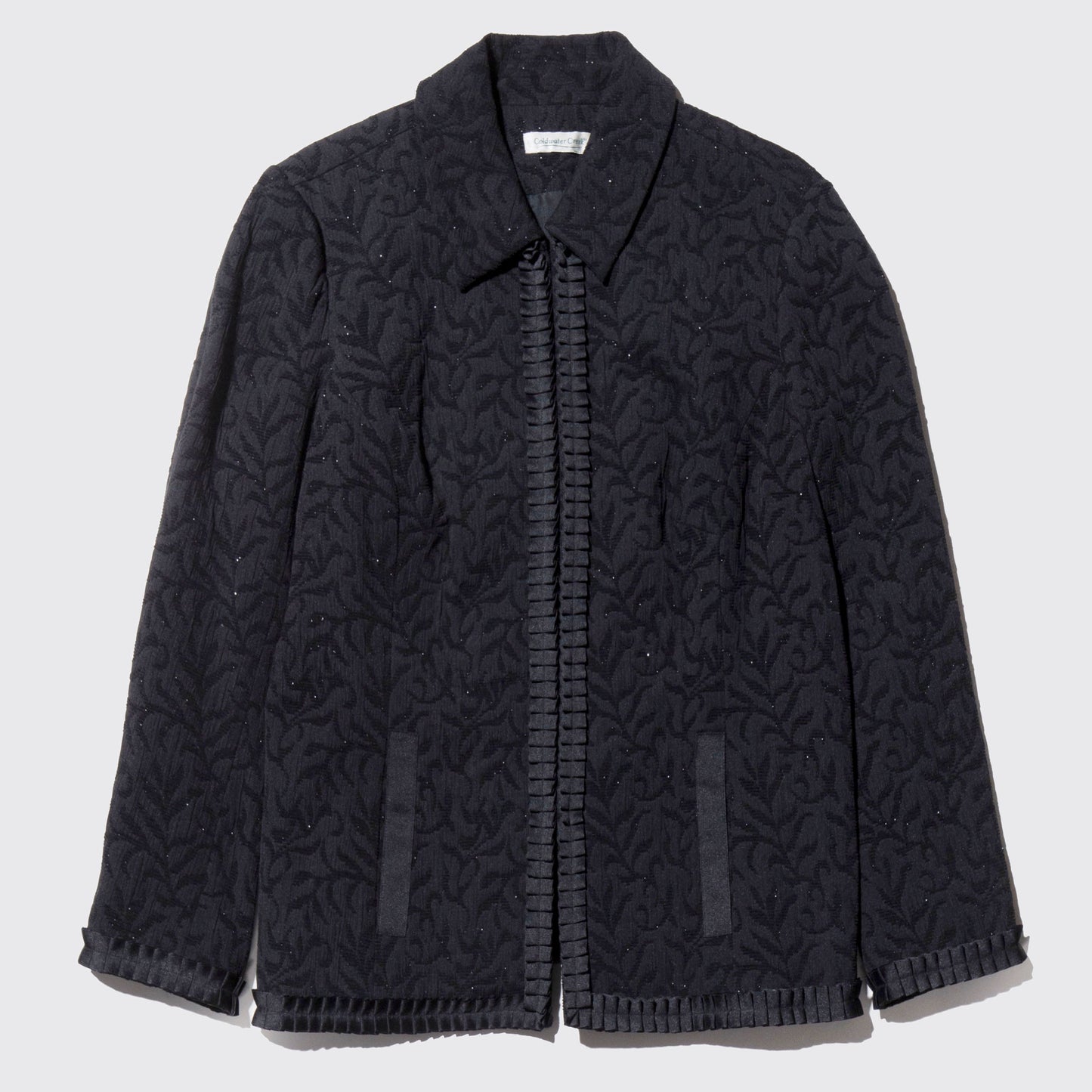 vintage frilled jacquard jacket