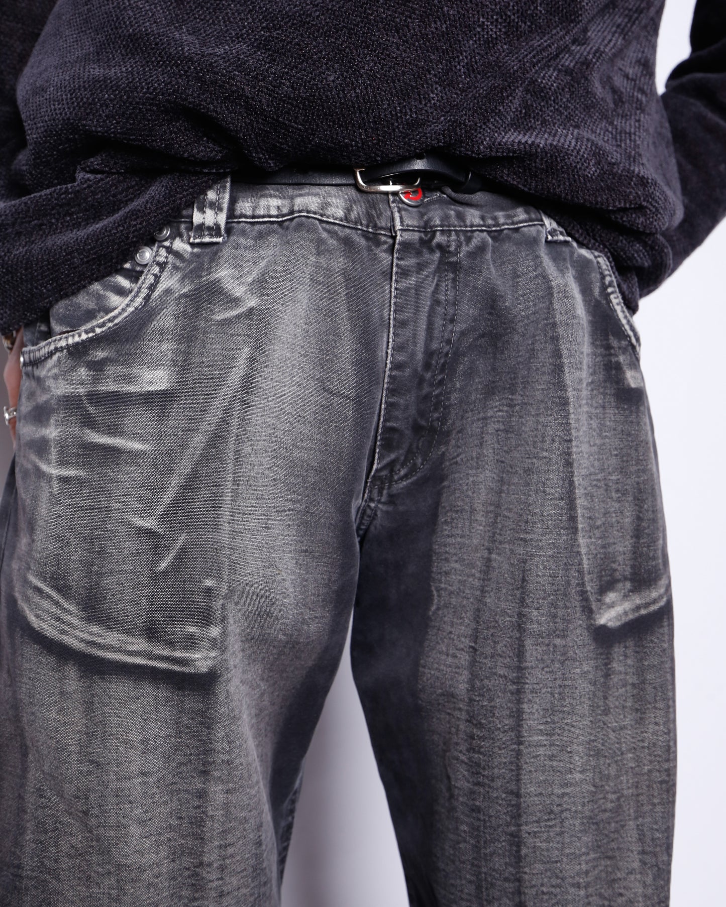 vintage aging flare jeans