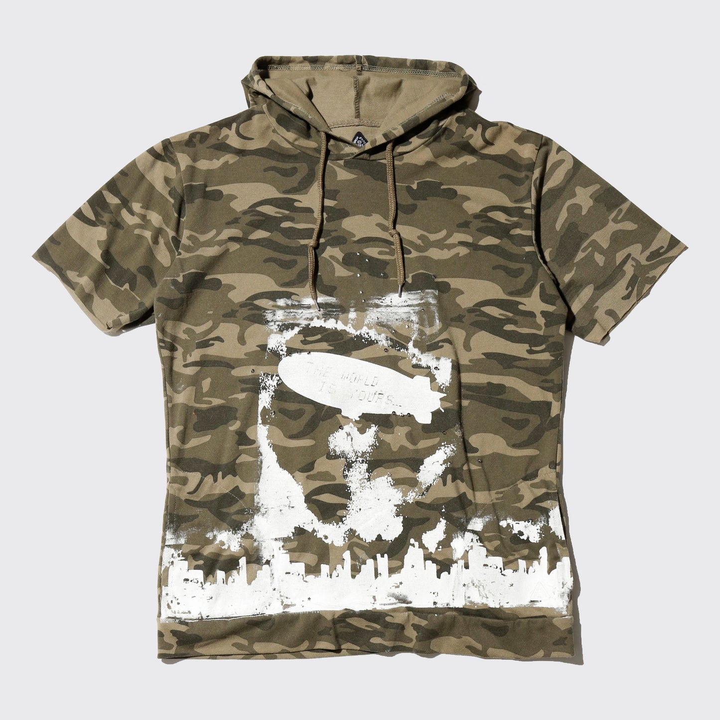 *one-off "the world is yours" hand screen h/s hoodie