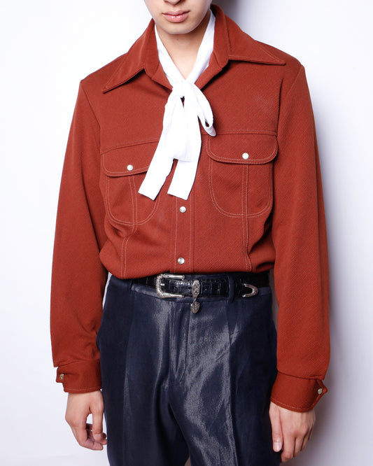 vintage 70's poly trucker jacket