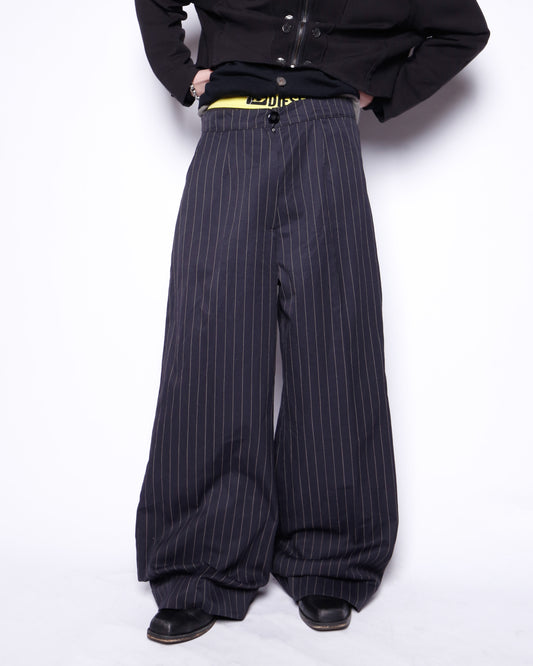 vintage wide leg stripe slacks