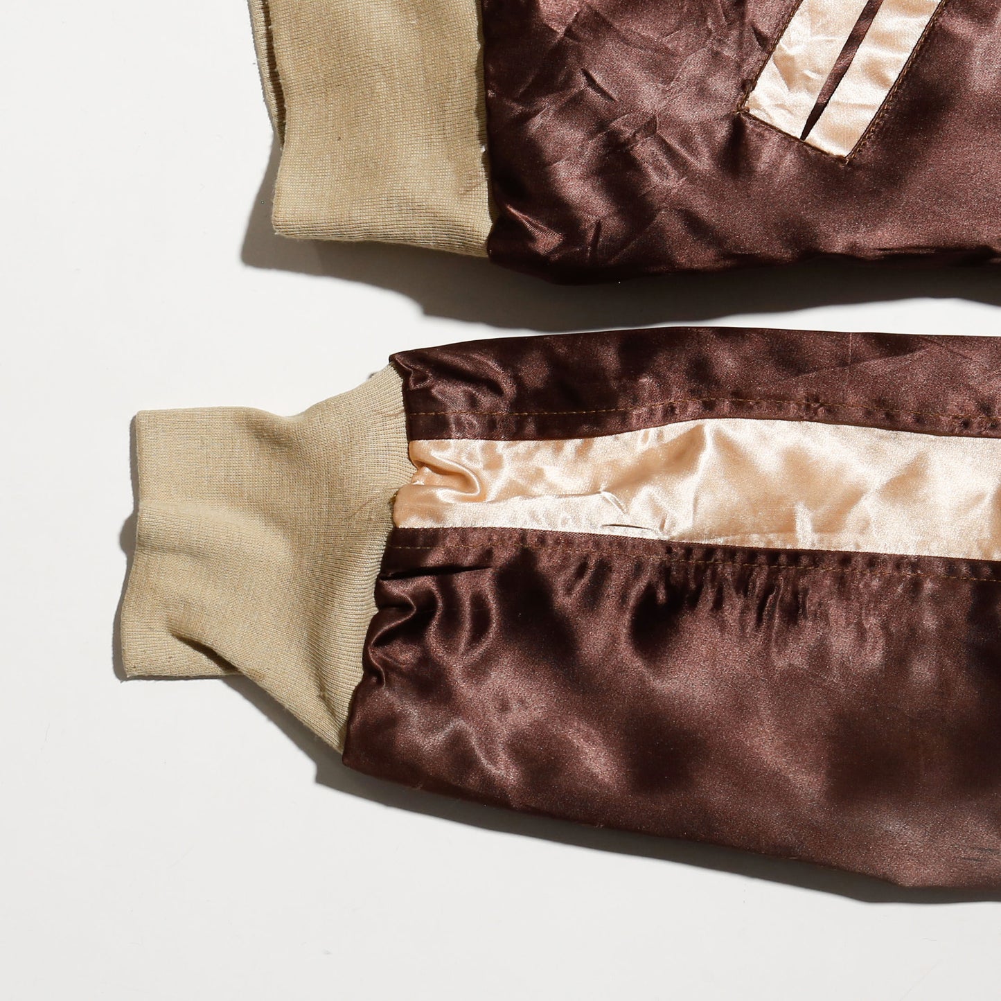 vintage 70's reversible biscuit satin jacket