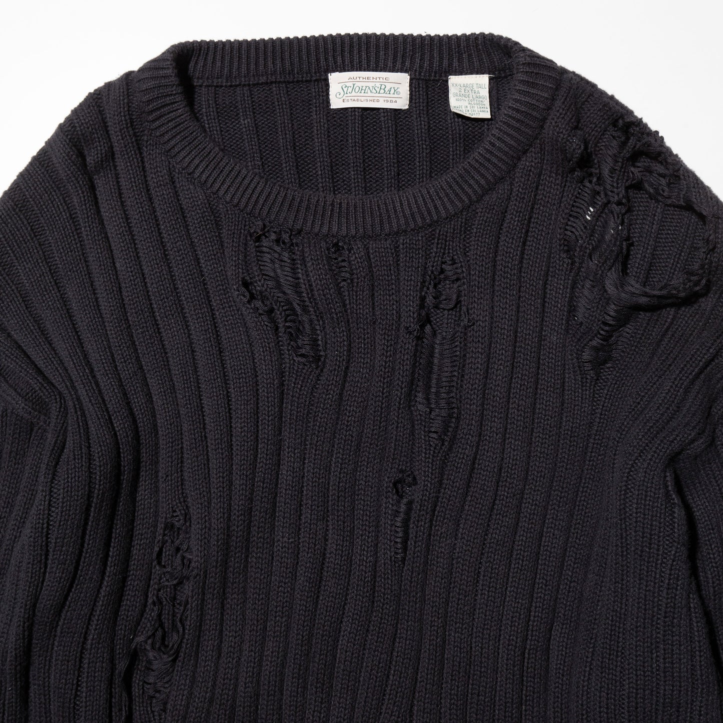 vintage broken cotton rib sweater