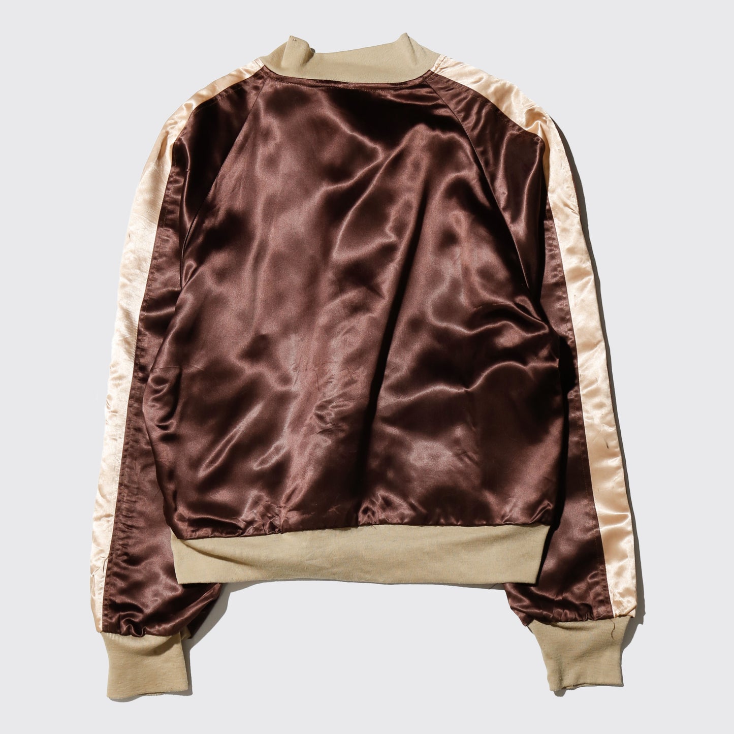 vintage 70's reversible biscuit satin jacket