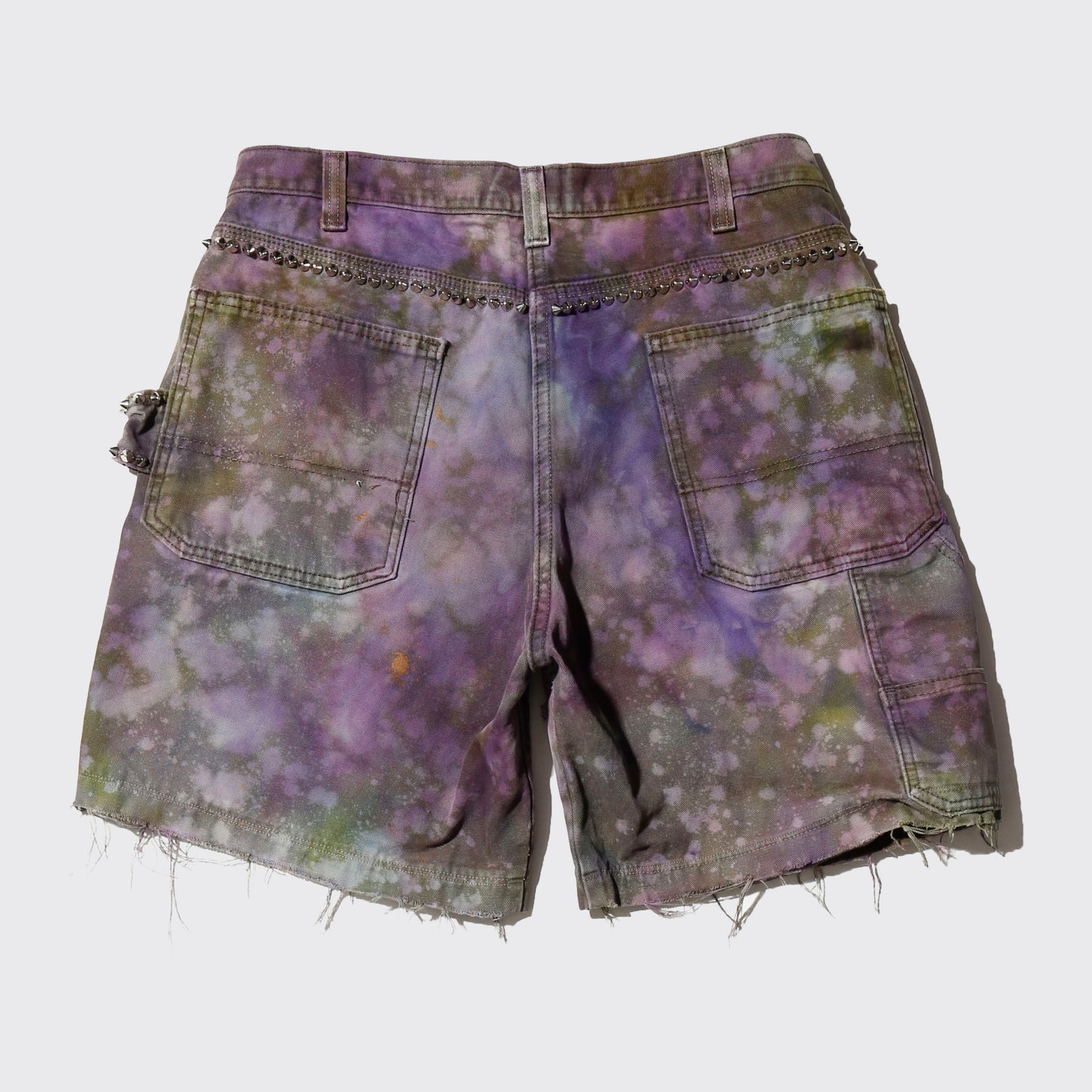 *one-off dickies custom broken aurora shorts, *cut off