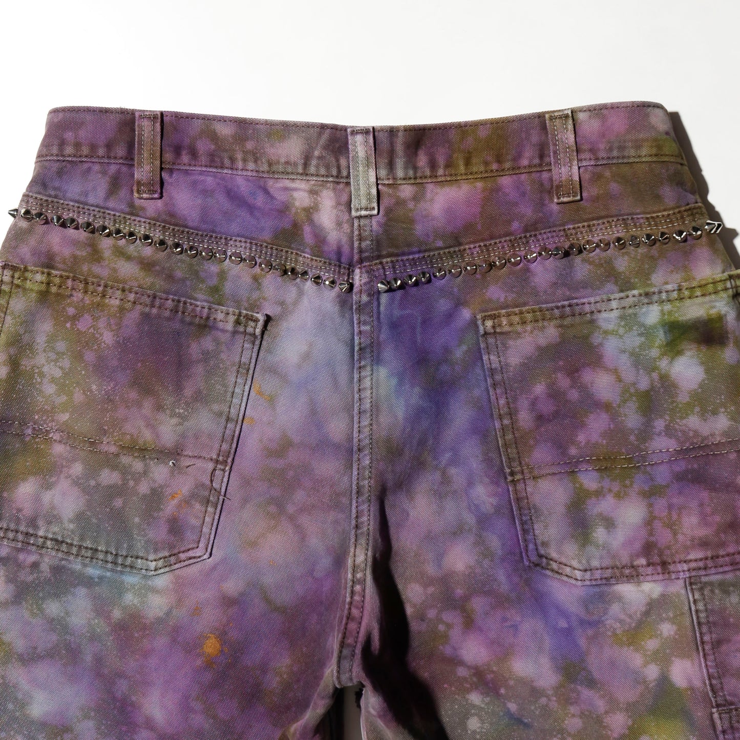 *one-off dickies custom broken aurora shorts, *cut off