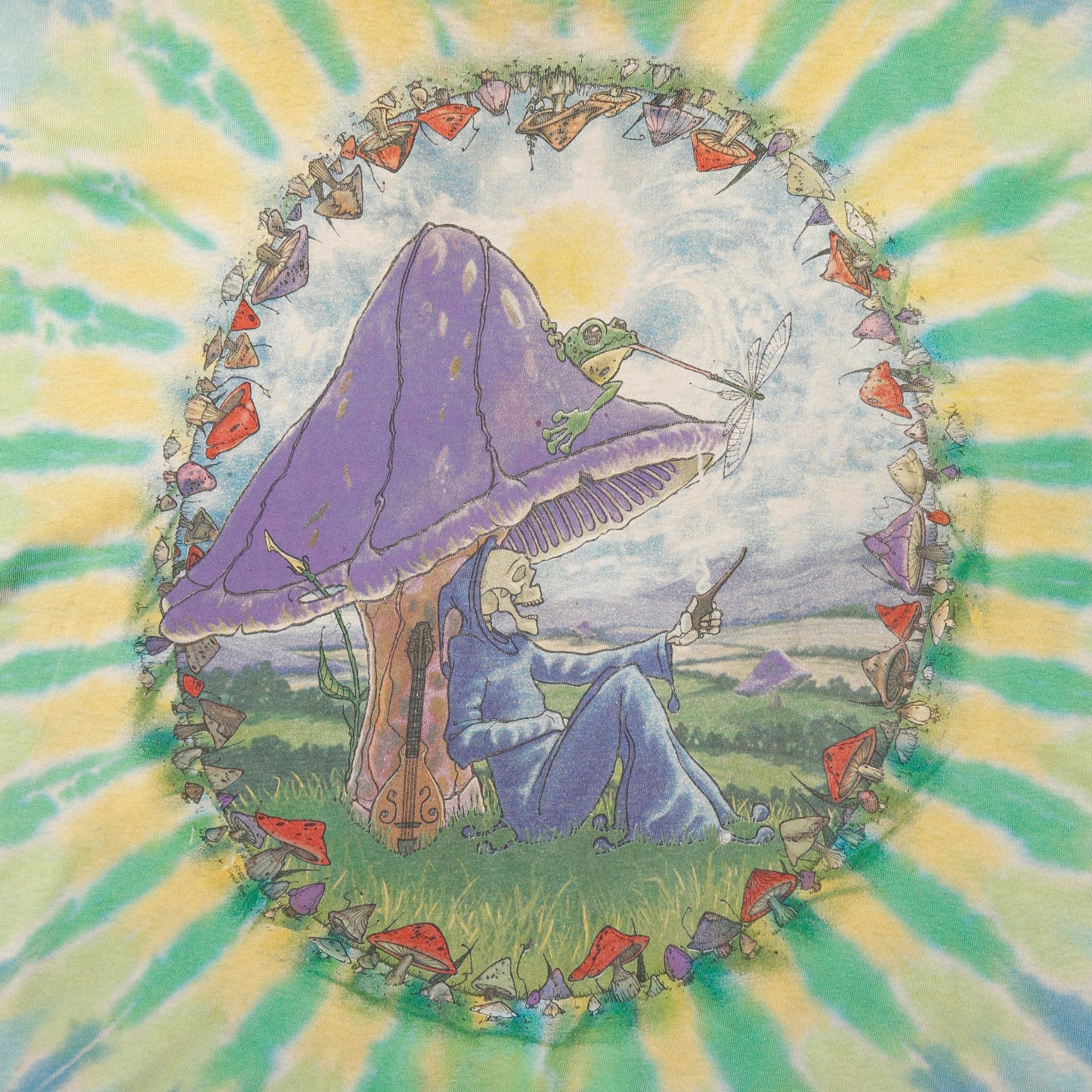vintage just2000's liquid blue "skull wizard" t-shirt