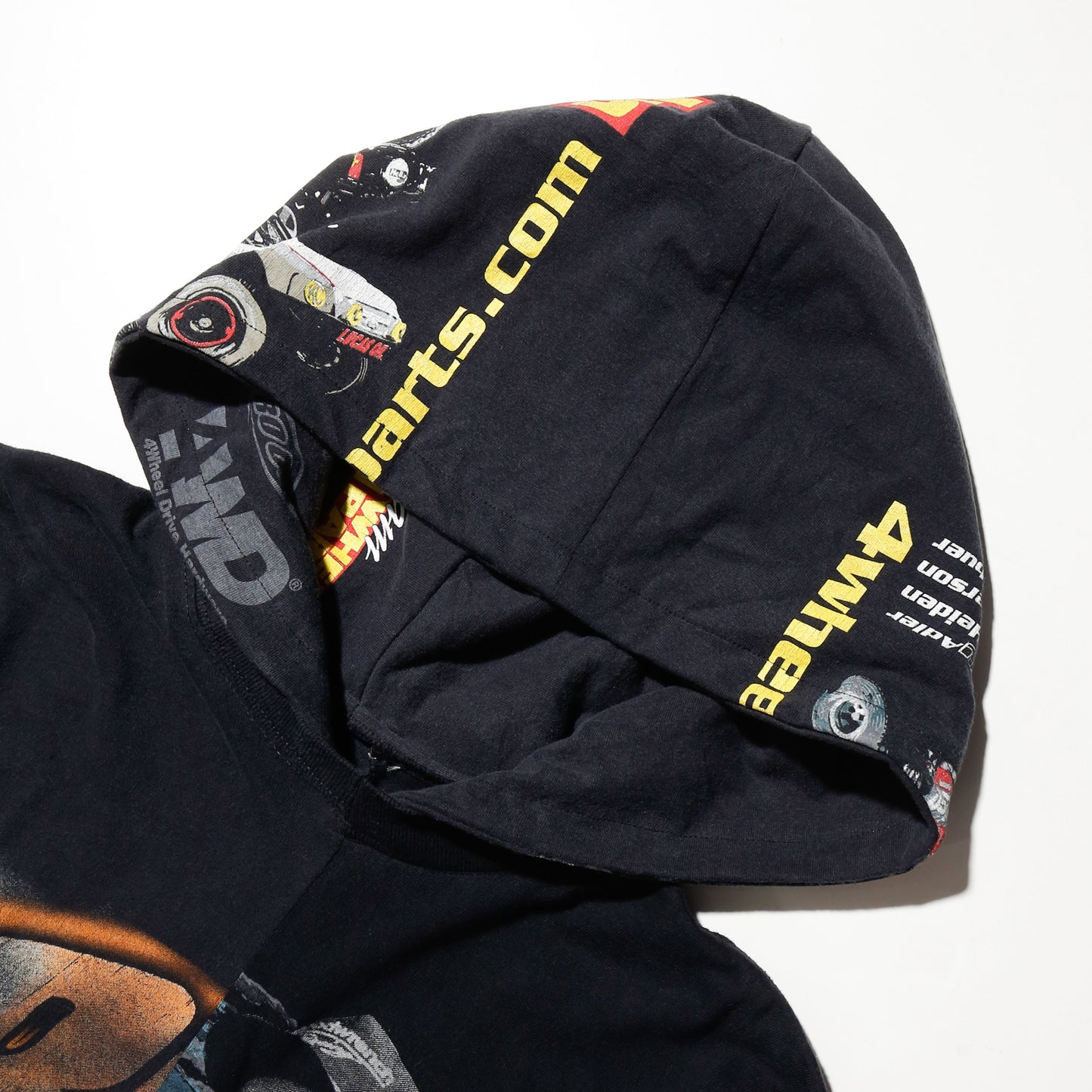 *one-off hybrid hooded cut sew