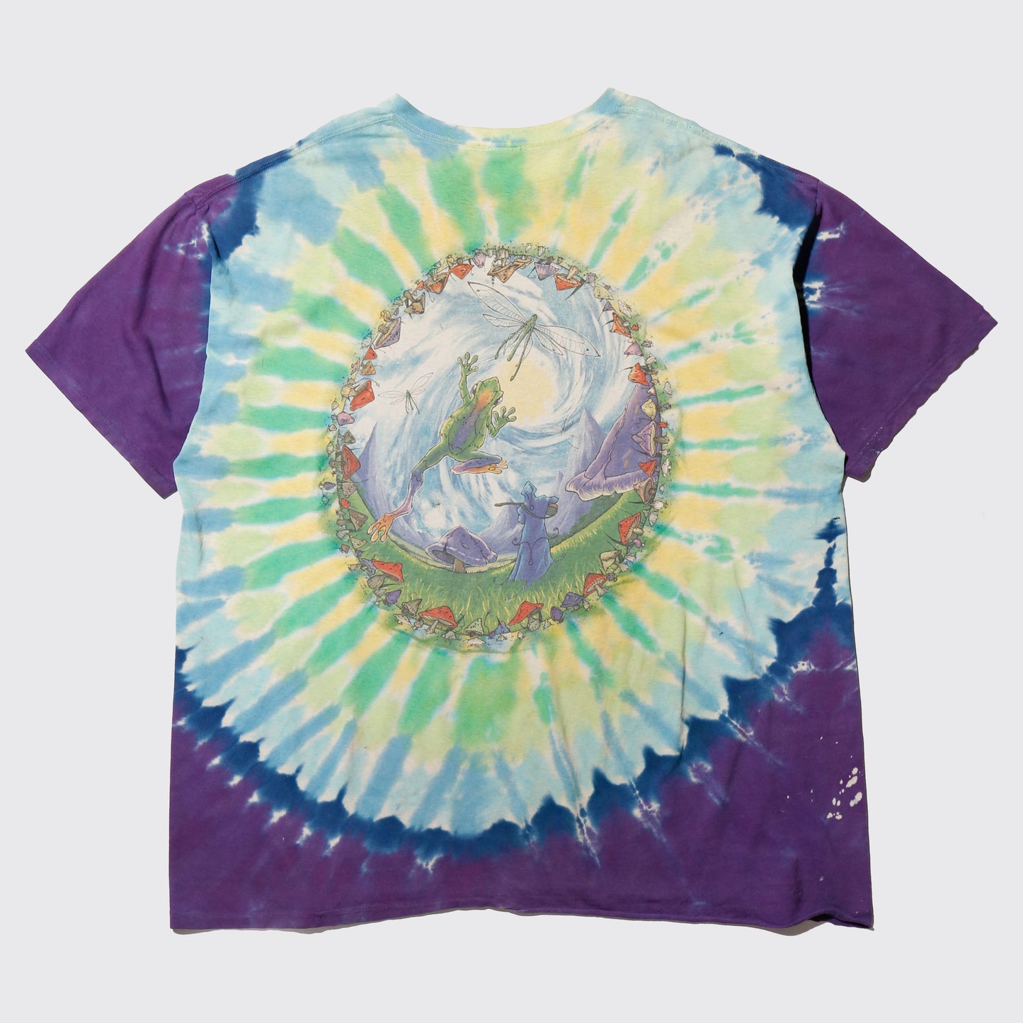vintage just2000's liquid blue "skull wizard" t-shirt