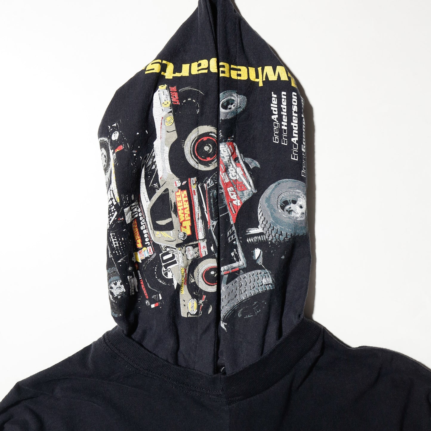 *one-off hybrid hooded cut sew