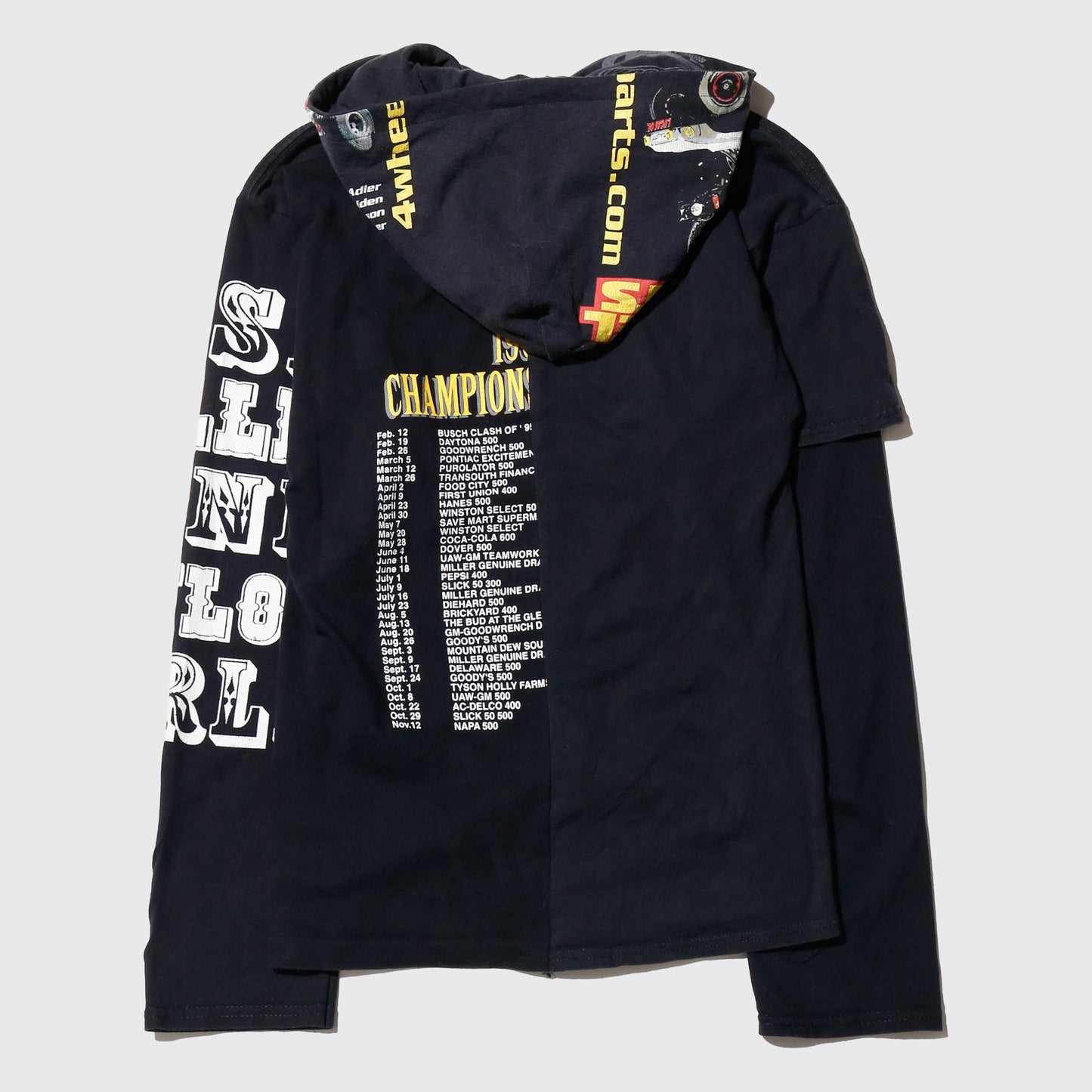 *one-off hybrid hooded cut sew