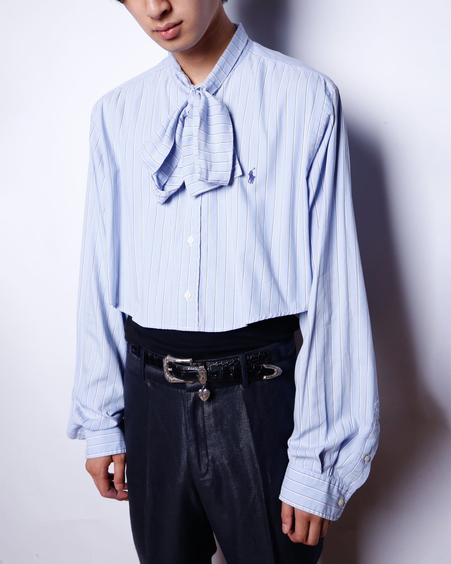 remake cropped bowtie shirt