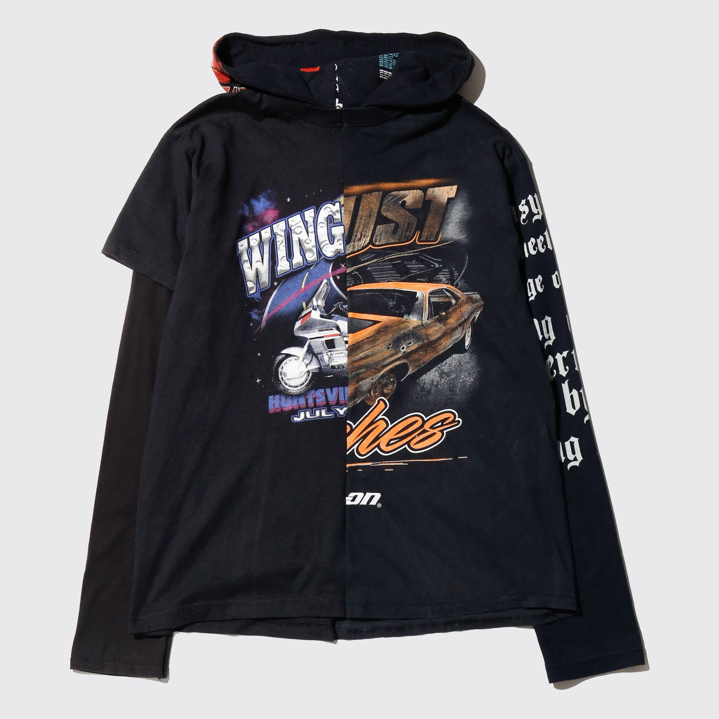 *one-off hybrid hoodie cut sew