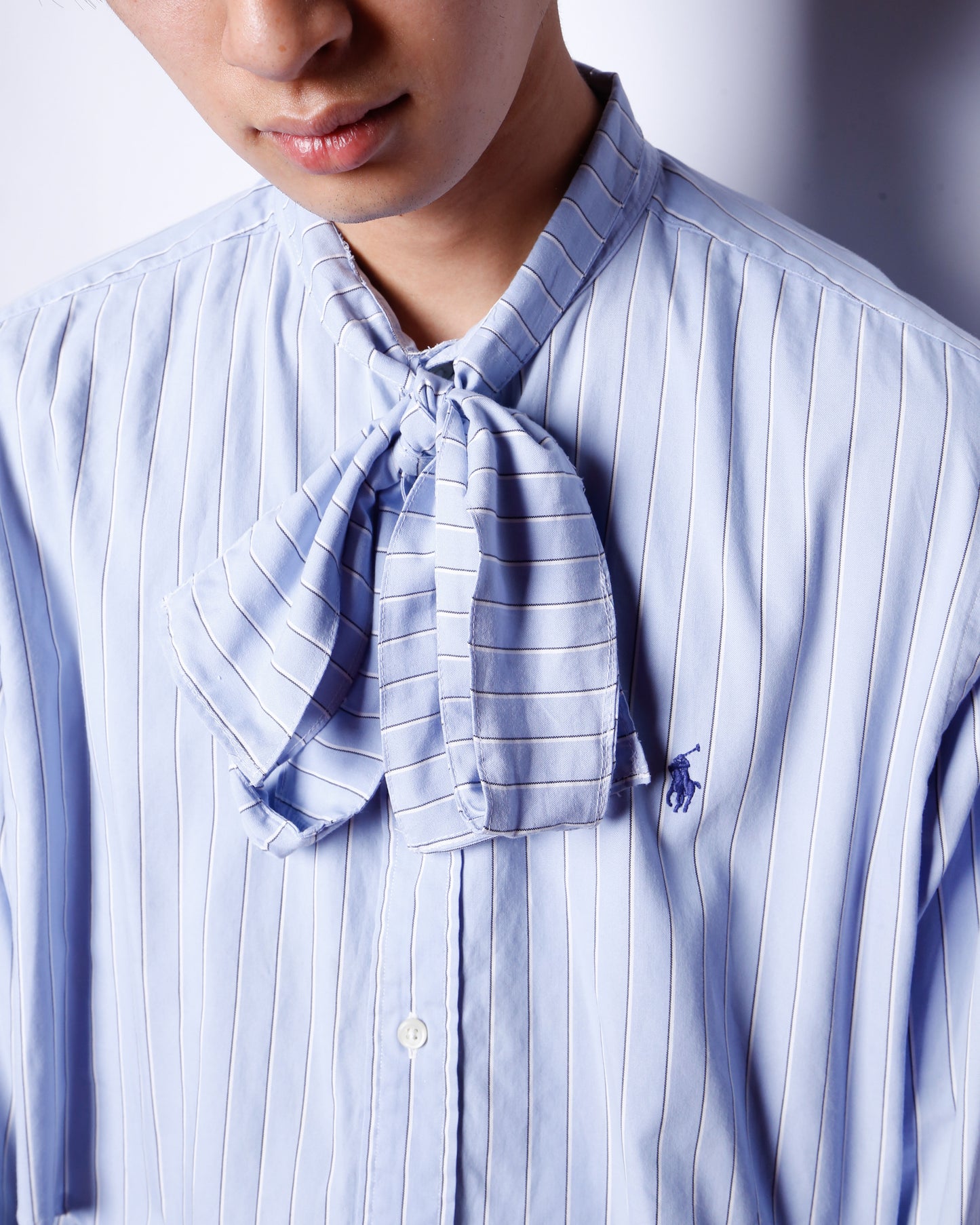 remake cropped bowtie shirt