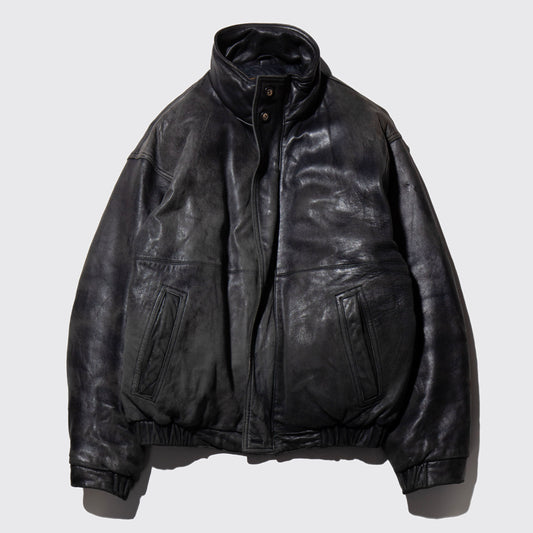 vintage 90's eddie bauer fade leather down jacket