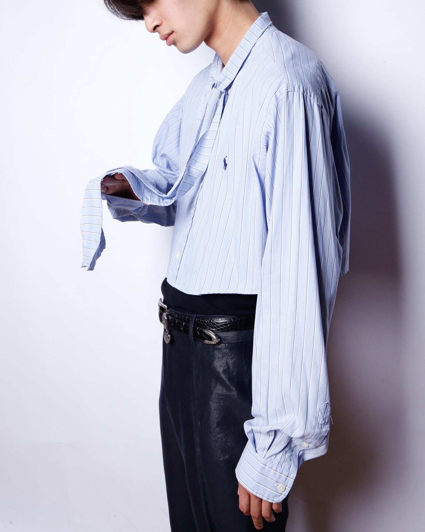 remake cropped bowtie shirt