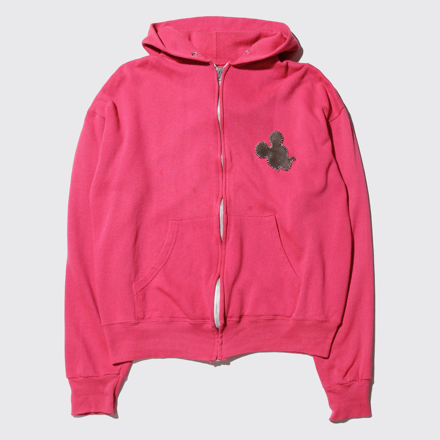 vintage 80's patched pink hoodie