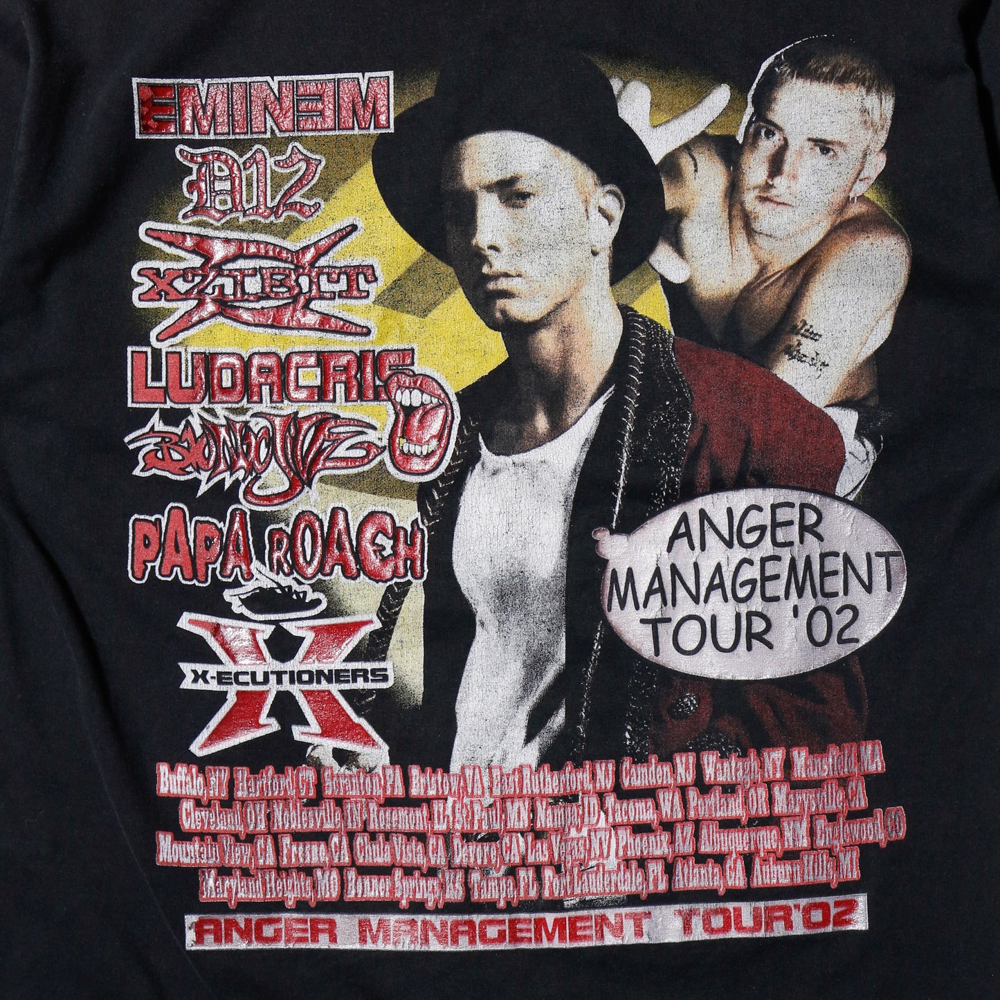 vintage 2002's Eminem "Anger Management Tour" t-shirt