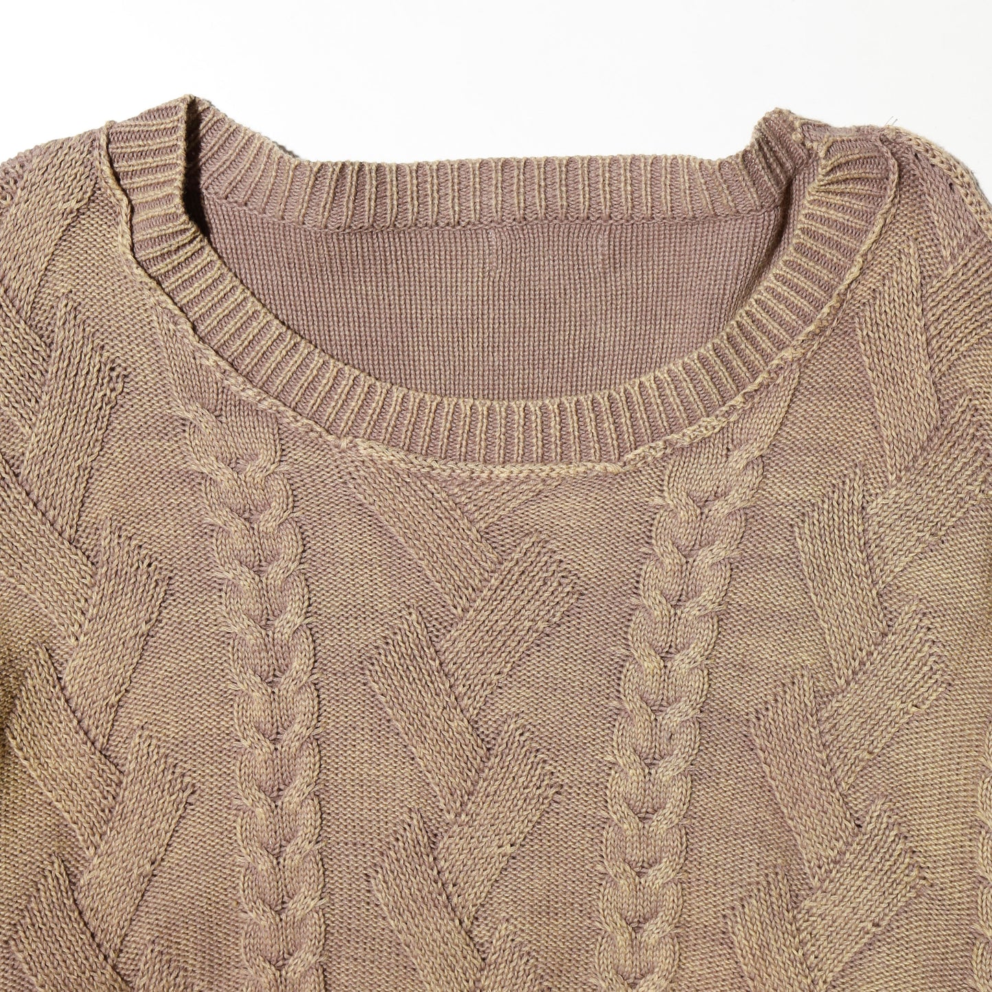 vintage cropped braids sweater