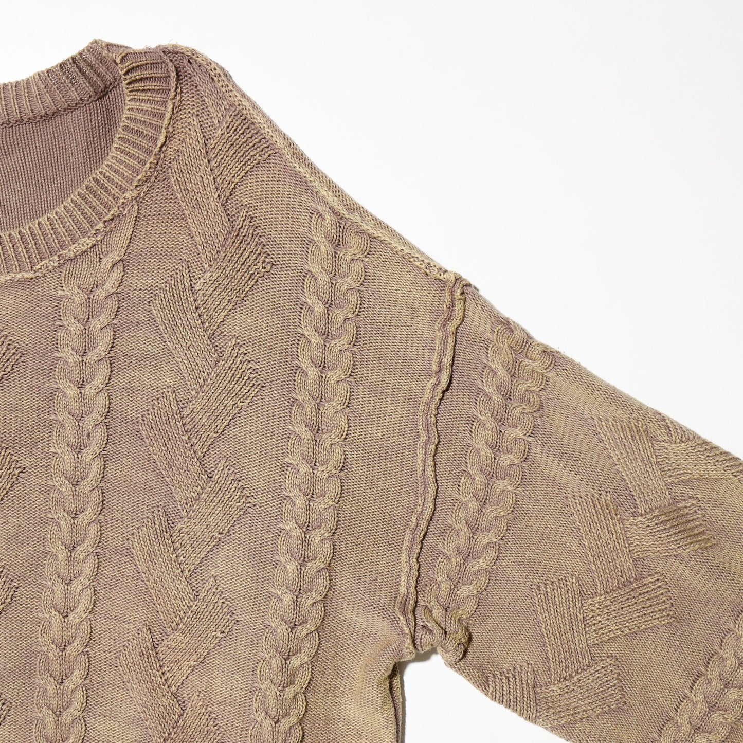 vintage cropped braids sweater