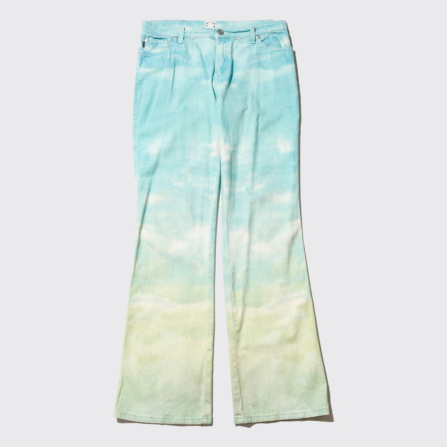 vintage 00's cavallie jeans gradient sky flare jeans