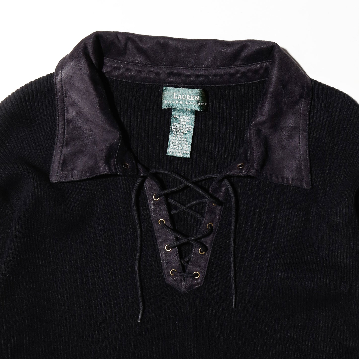 vintage lauren ralph lauren lace up sweater