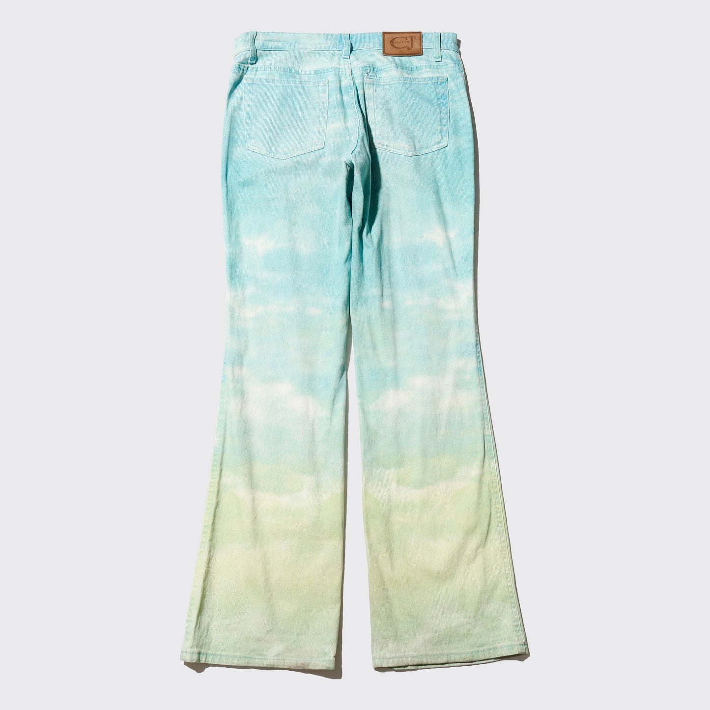 vintage 00's cavallie jeans gradient sky flare jeans
