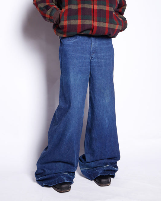 vintage 70's wide leg sailor jeans
