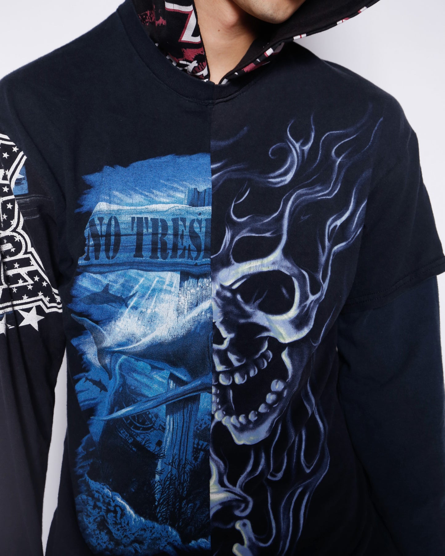 *one-off hybrid hooded cut sew, with detachable globes