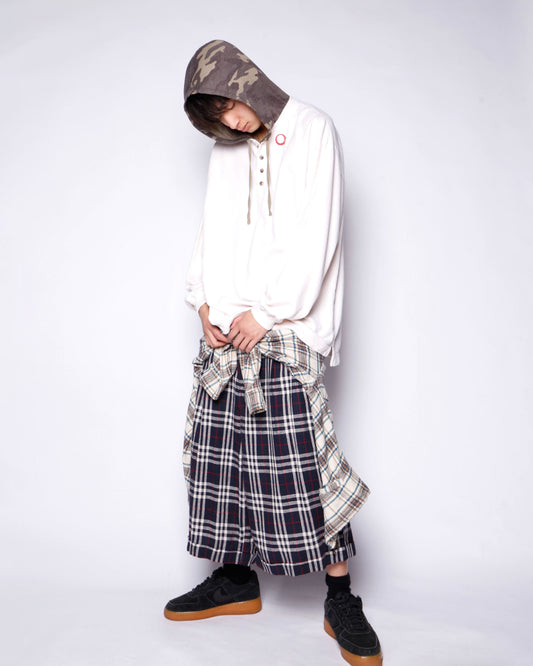*one-off hybrid henry neck hoodie