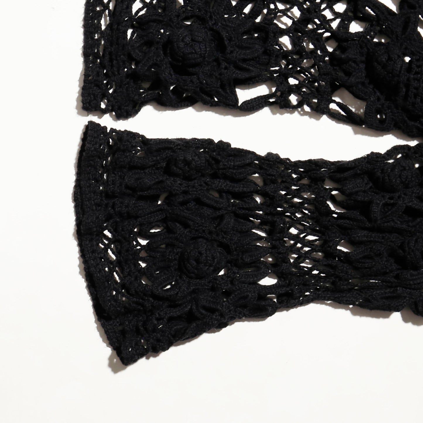 vintage cropped crochet wide pullover