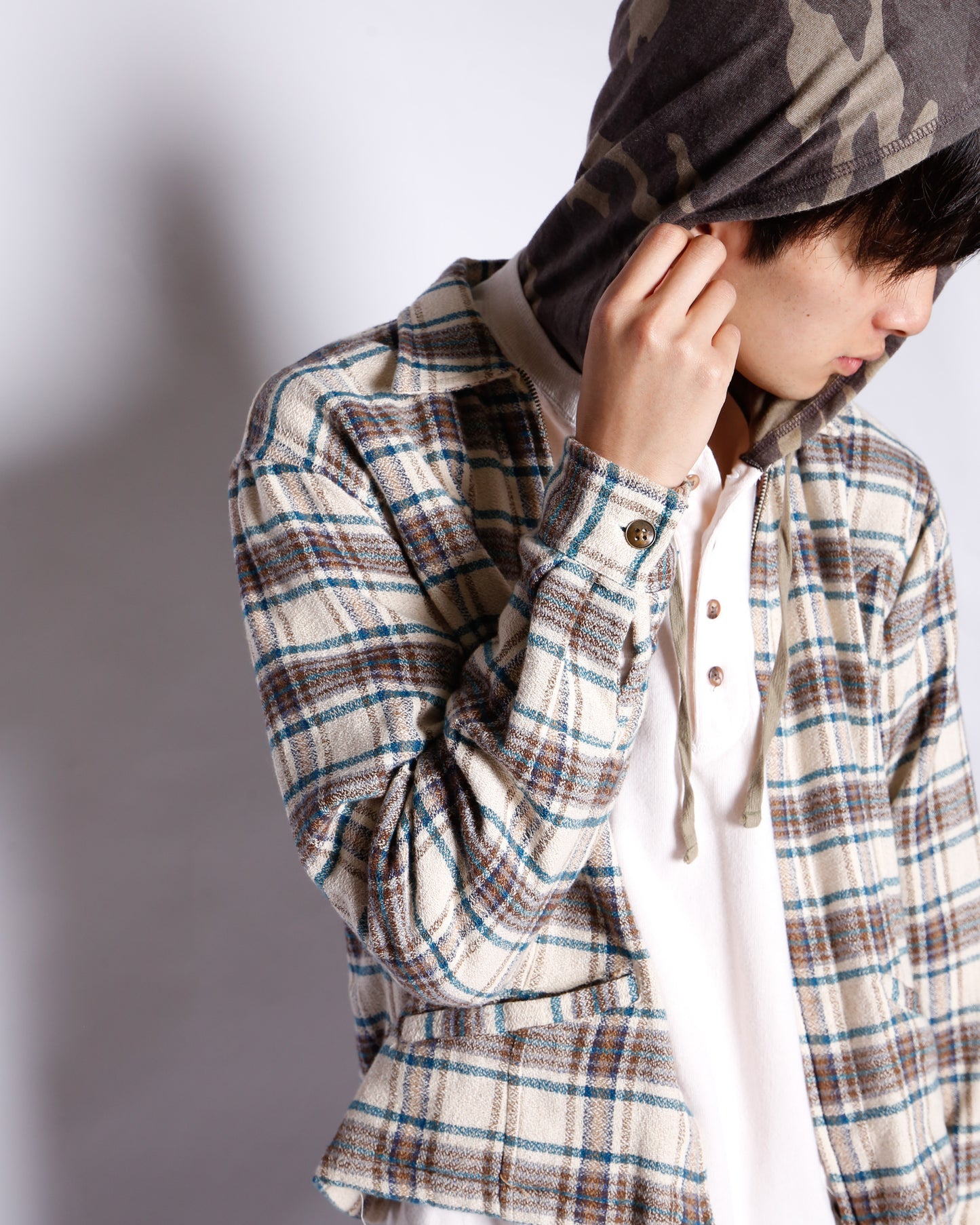 vintage check drizzler jacket
