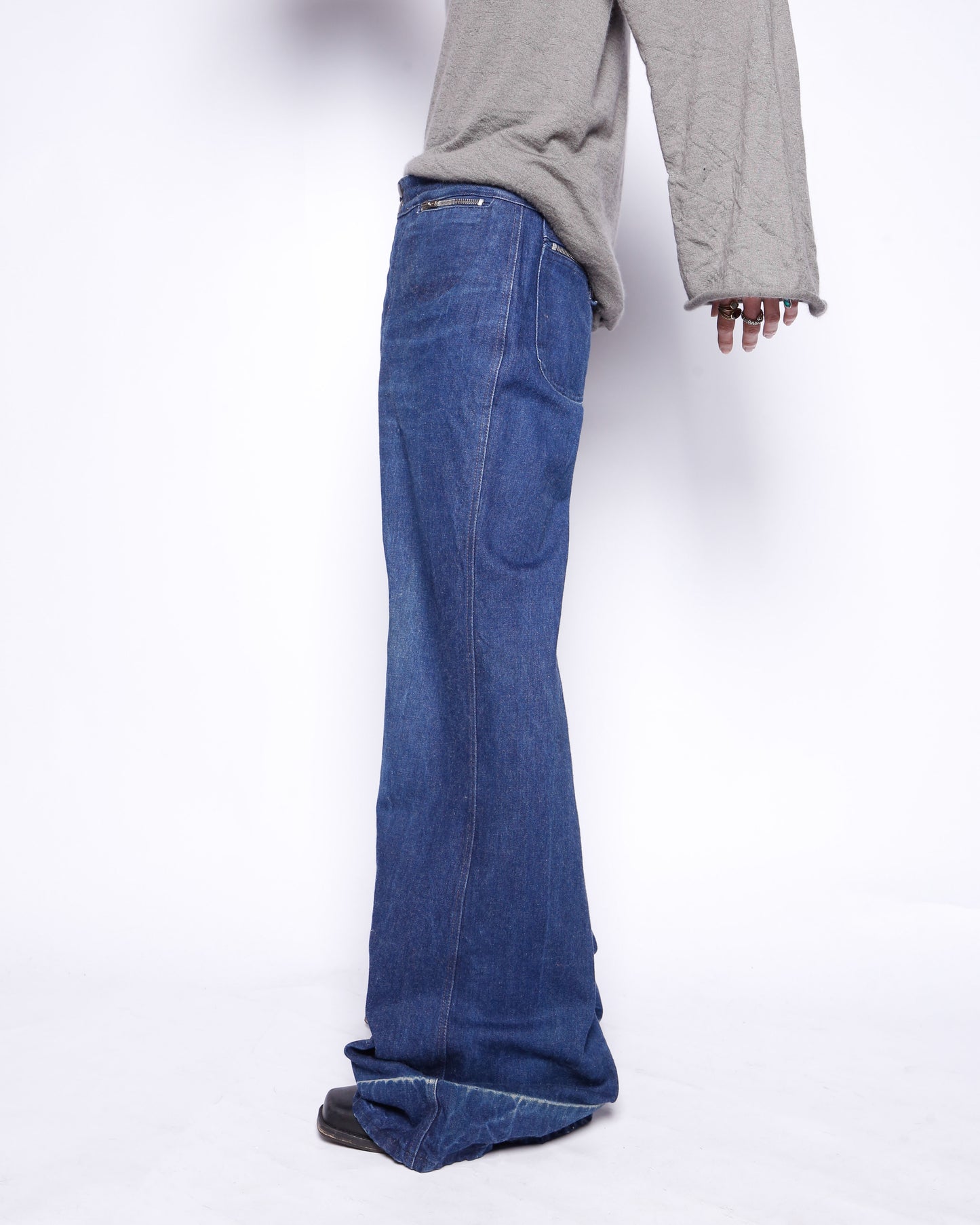 vintage 70's wide leg sailor jeans