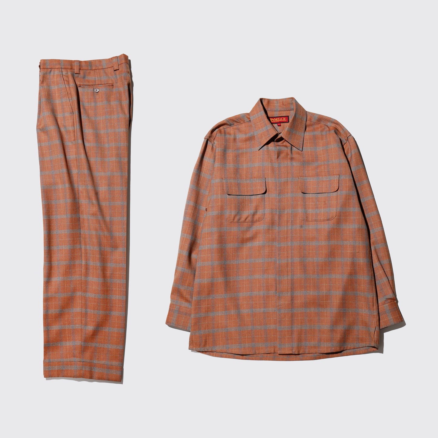 vintage check loose set up