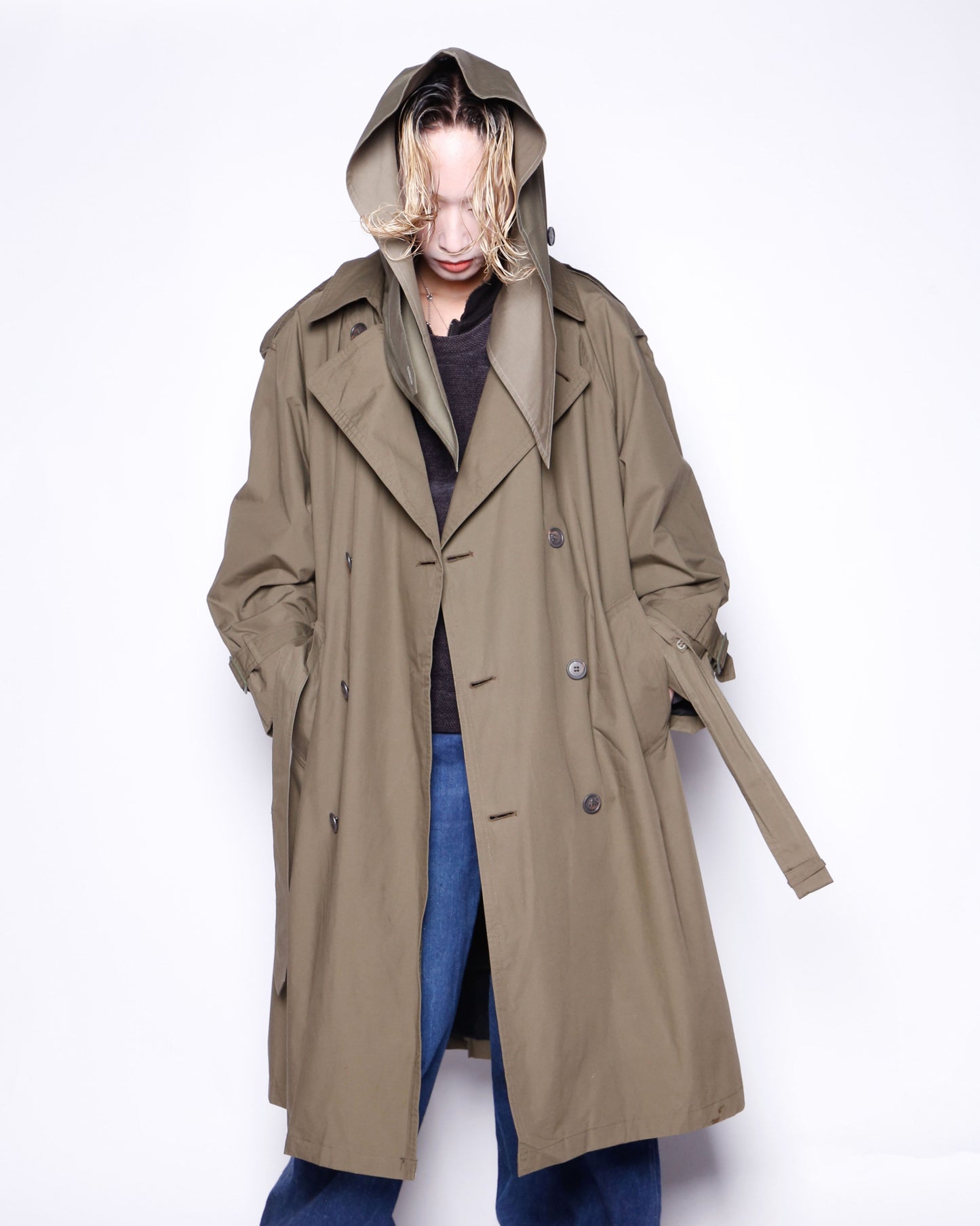 vintage london fog trench coat , with hoodie/detachable liner