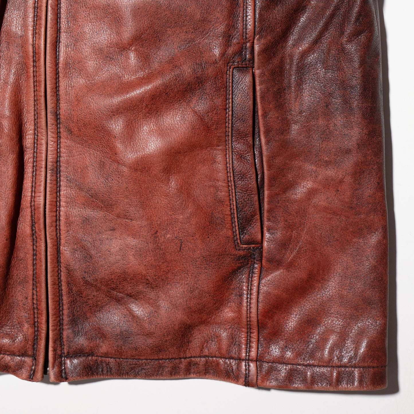 vintage faded leather jacket