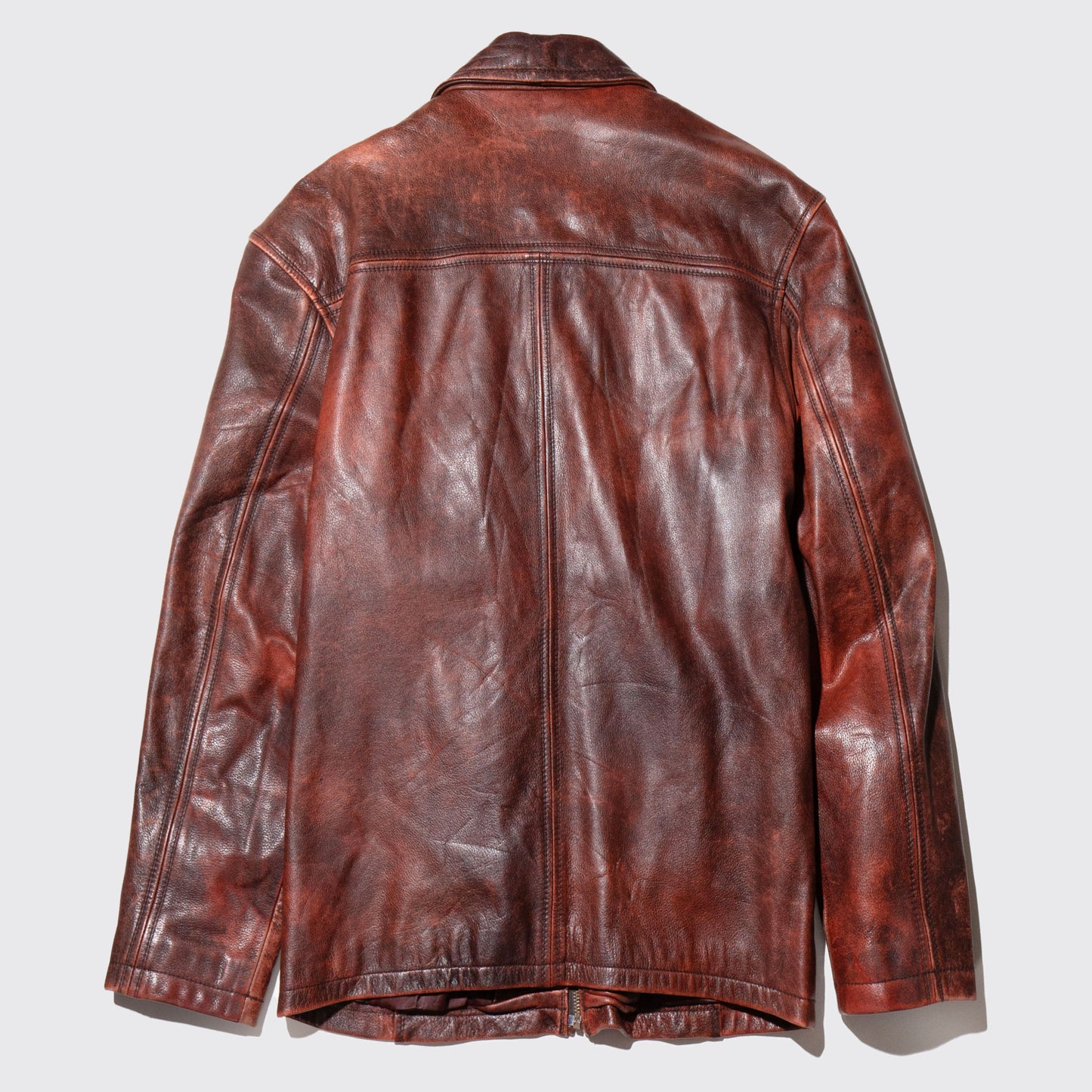 vintage faded leather jacket