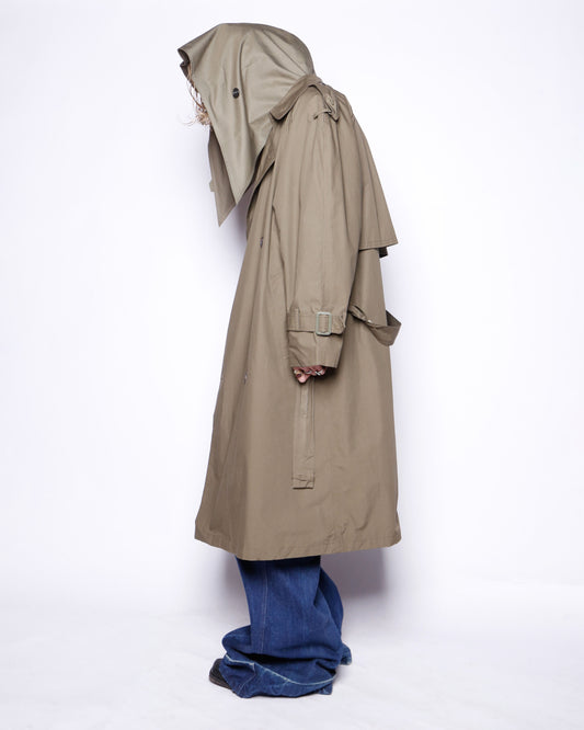 vintage london fog trench coat , with hoodie/detachable liner