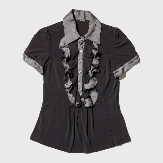 vintage ruffle h/s blouse
