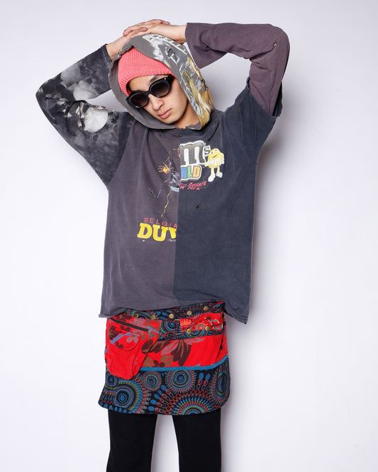 *one-off hooded hybrid cut sew