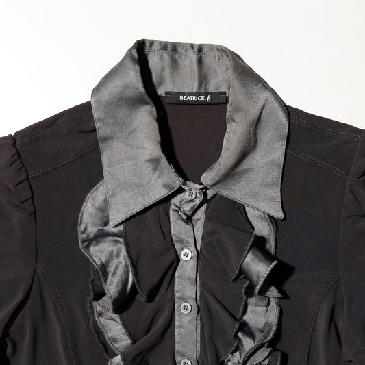vintage ruffle h/s blouse