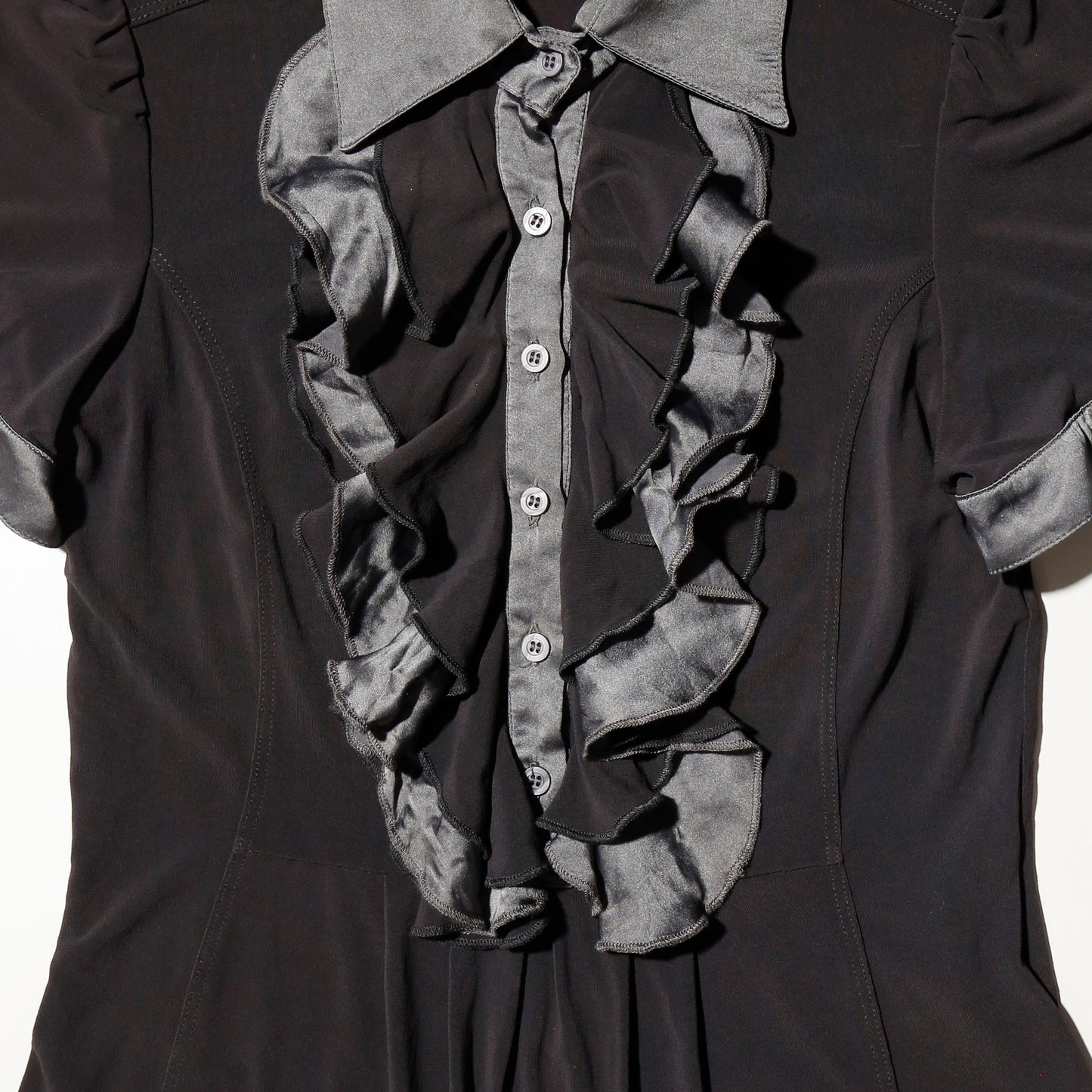 vintage ruffle h/s blouse