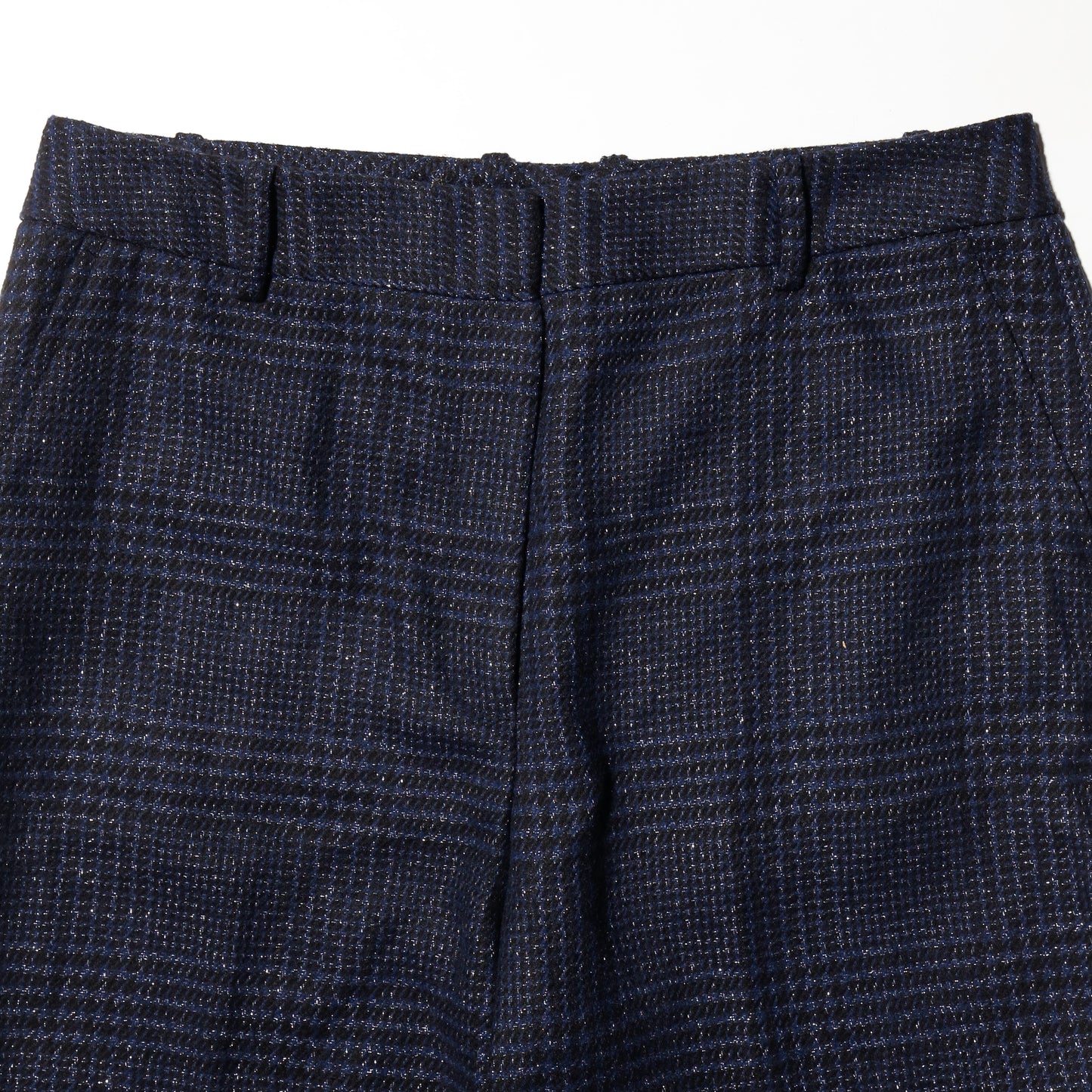 vintage lame check wool flare slacks